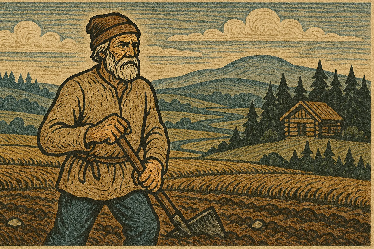 The Story of Farmer Paavo Illustration